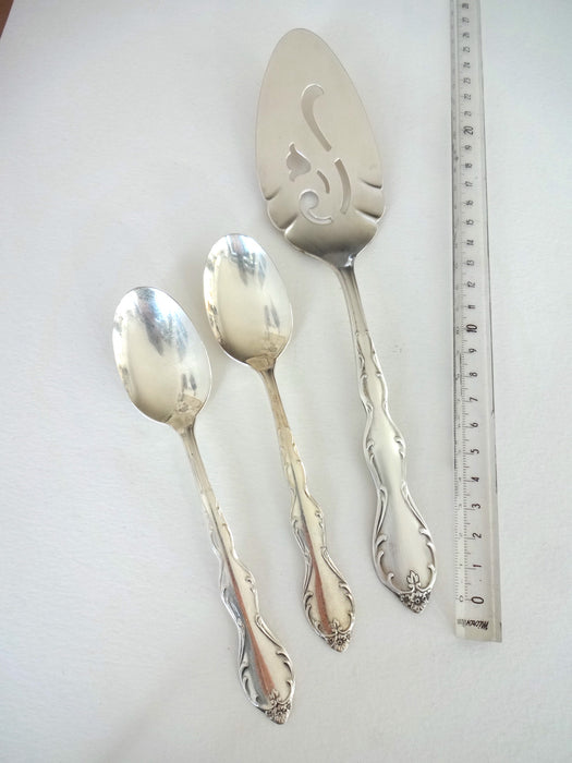 Cake server with spoon pair