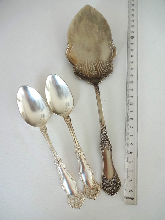 Cake server with spoon pair