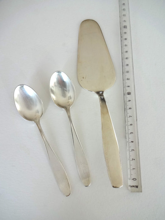 Cake server with spoon pair