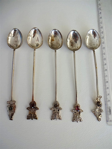 .Spoons from Sri Lanka with stone on handle