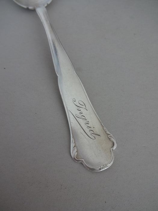 Spoon with "Ingrid" engraved on handle