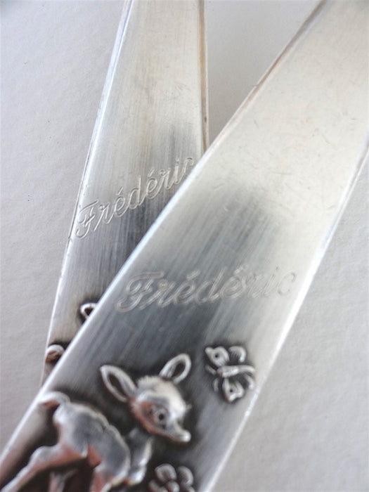 Baby set with Bambi (and the name Frédéric engraved) on handle