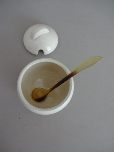 Small salt bowl with spoon