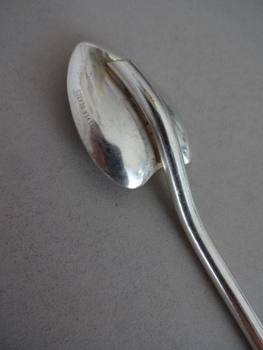 Cocktail spoon with leaf shaped end