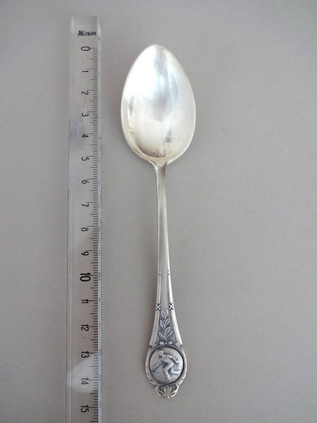 .Teaspoon with man playing pétanque on handle