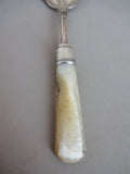 .Spoon with mother of pearl handle - Sterling silver
