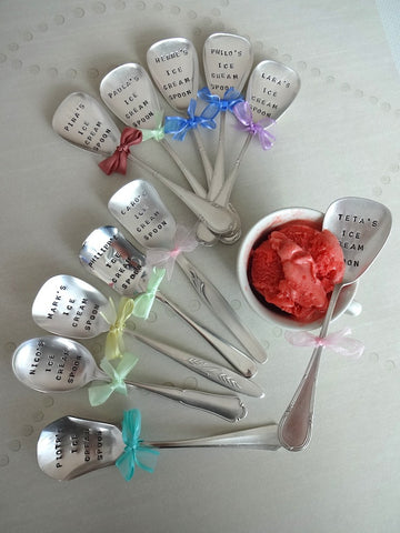 Family ice cream spoons