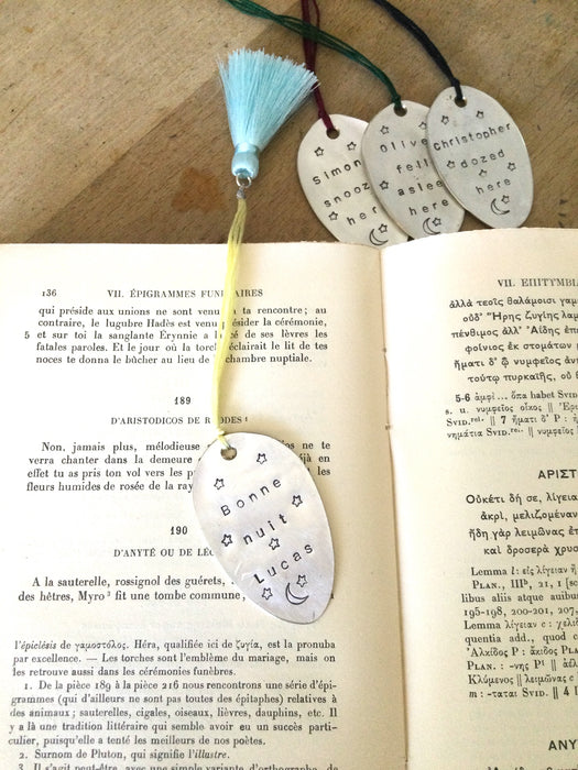 Personalized bookmark with tassel