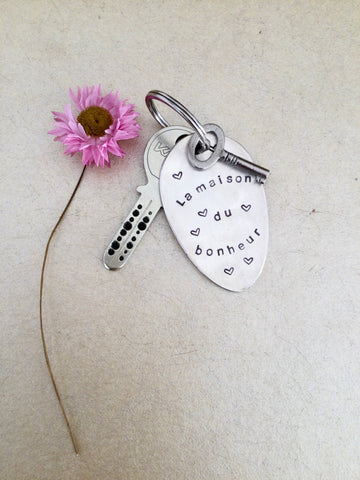 CUSTOM spoon key ring (with message)