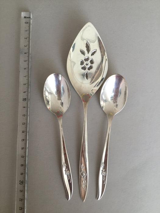 Cake server with spoon pair